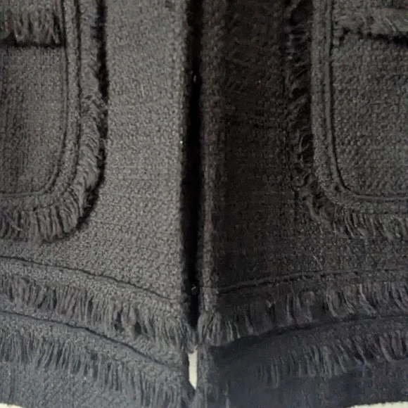 Karl Lagerfield Medium Black Tweed Blazer Jacket - Picture 8 of 16